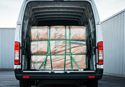 Malinois Logistics cargo van loaded for delivery