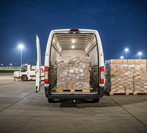 Malinois Logistics cargo van loaded with freight